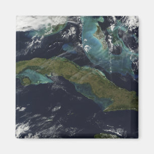 Imán Vista por satélite de Cuba