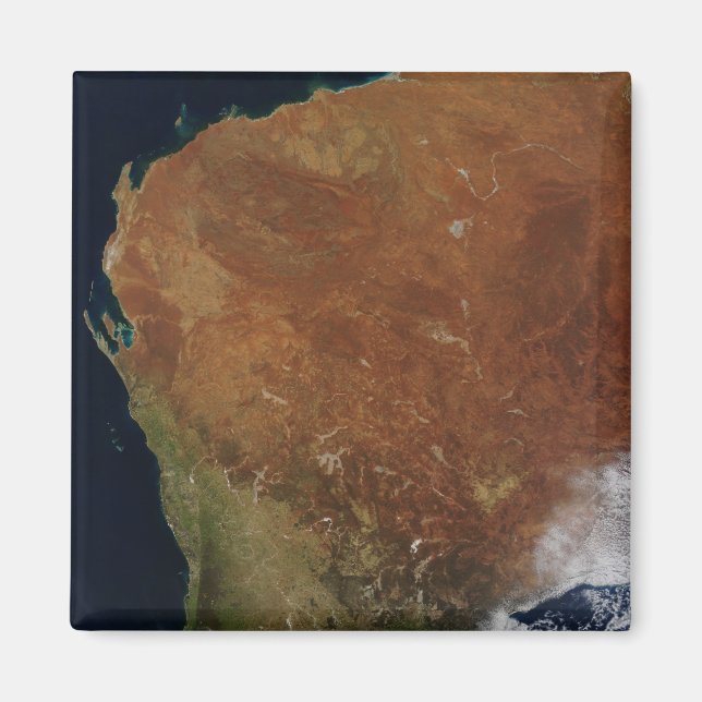 Imán Vista satelital de Australia Occidental (Frente)