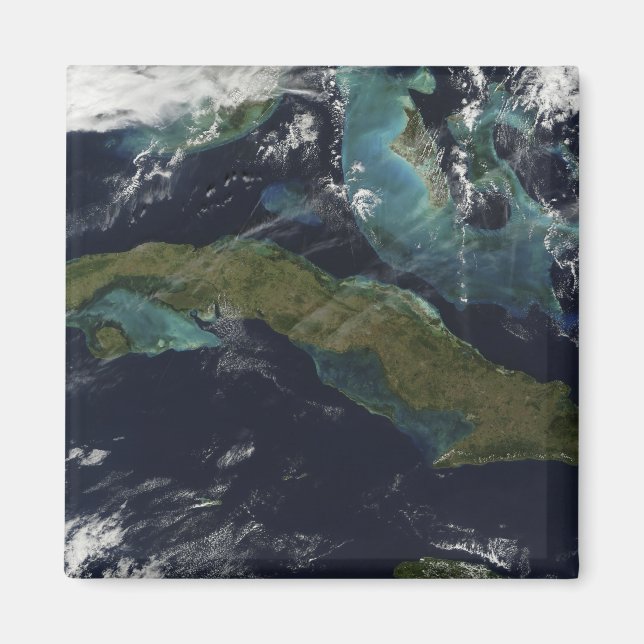 Imán Vista satelital de Cuba (Frente)