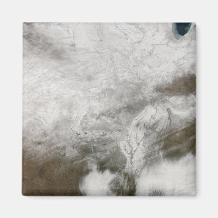 Imán Vista satelital de una severa tormenta de invierno