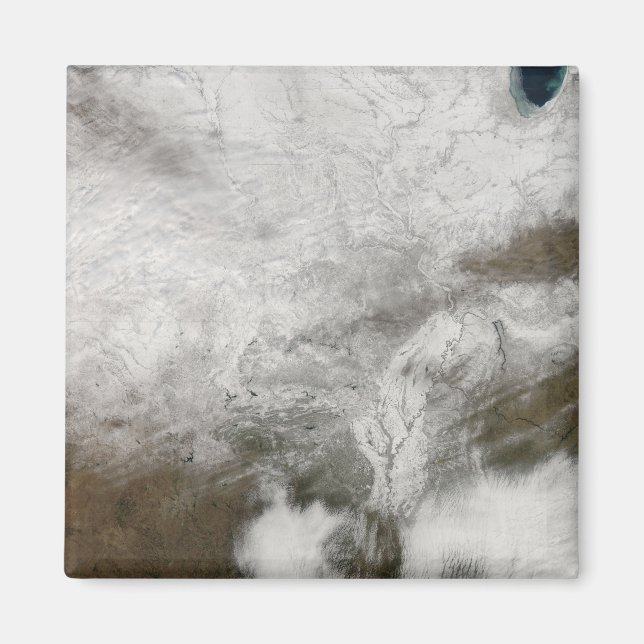 Imán Vista satelital de una severa tormenta de invierno (Frente)