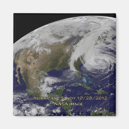 Imán Vista satelital del huracán Sandy