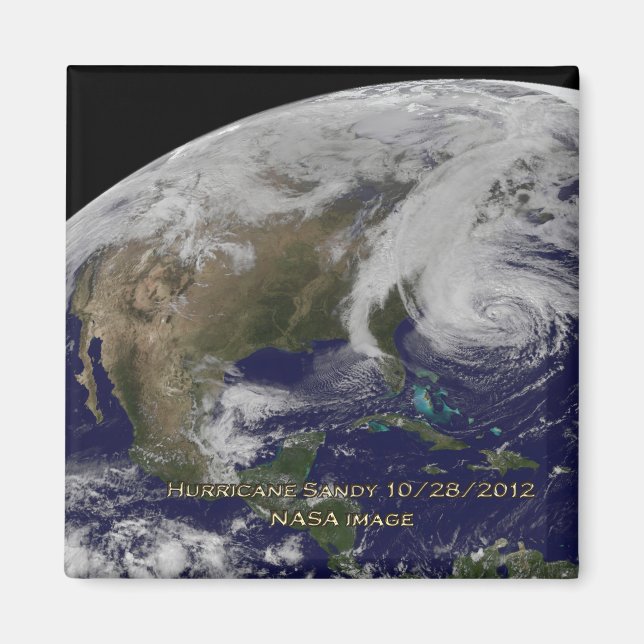 Imán Vista satelital del huracán Sandy (Frente)