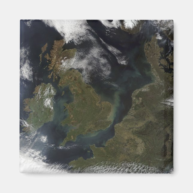 Imán Vista satelital del norte de Europa (Frente)