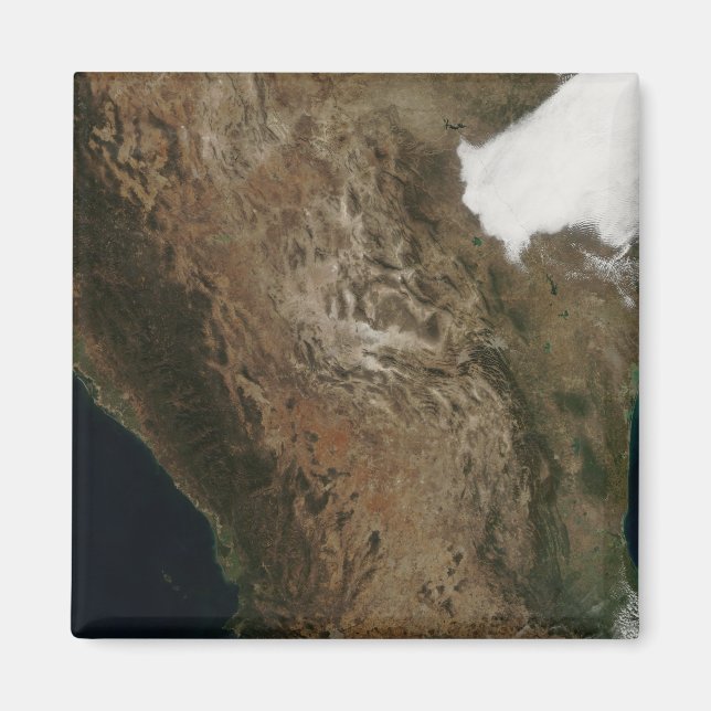 Imán Vista satelital del paisaje del centro de México (Frente)