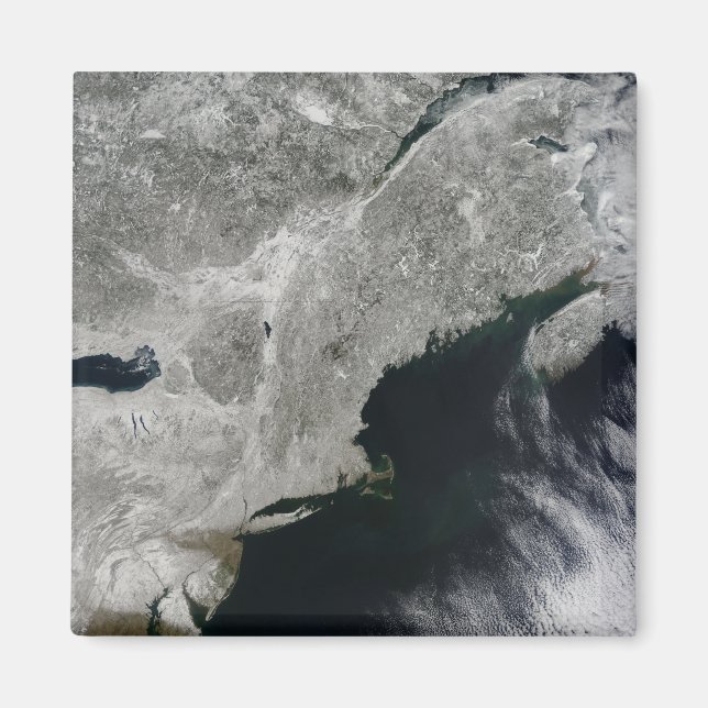 Imán Vista satélite de la nieve (Frente)