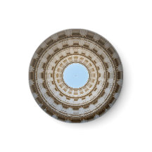 Vista simétrica de gusano de un gran domo