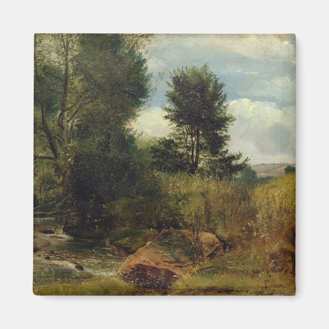 Imán Vista sobre el río Sid, cerca de Sidmouth, c.1852  (Frente)