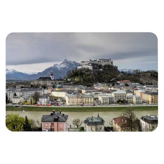 Imán Vista sobre Salzburgo Austria (Horizontal)