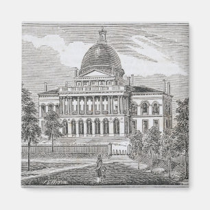 Imán Vista sur de la Casa de Gobierno en Boston