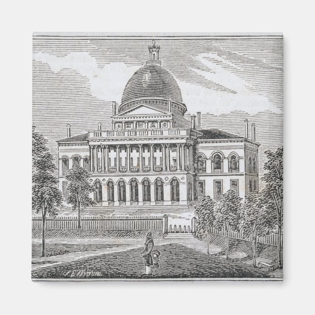 Imán Vista sur de la Casa de Gobierno en Boston (Frente)