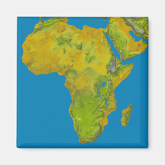 Imán Vista topográfica de África (Frente)
