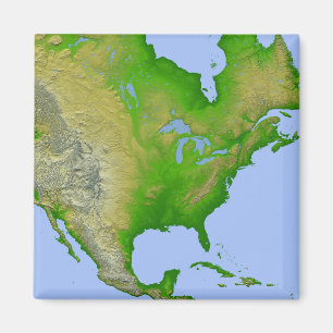 Imán Vista topográfica de Norteamérica