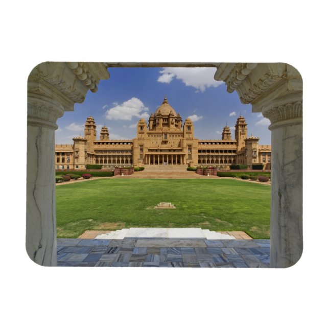 Imán Vista trasera del hotel Umaid Bhawan Palace, Jodjp (Horizontal)