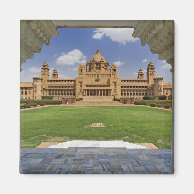 Imán Vista trasera del hotel Umaid Bhawan Palace, Jodjp (Frente)