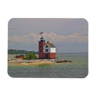 Imán Vistas a la estación de Round Island.