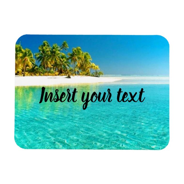 Imán vistas a la playa de personalizable (Horizontal)
