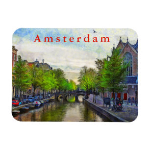 Imán Vistas al canal cercano a Oudekerk