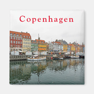 Imán Vistas de Copenhague. Nyhavn. P. 3.