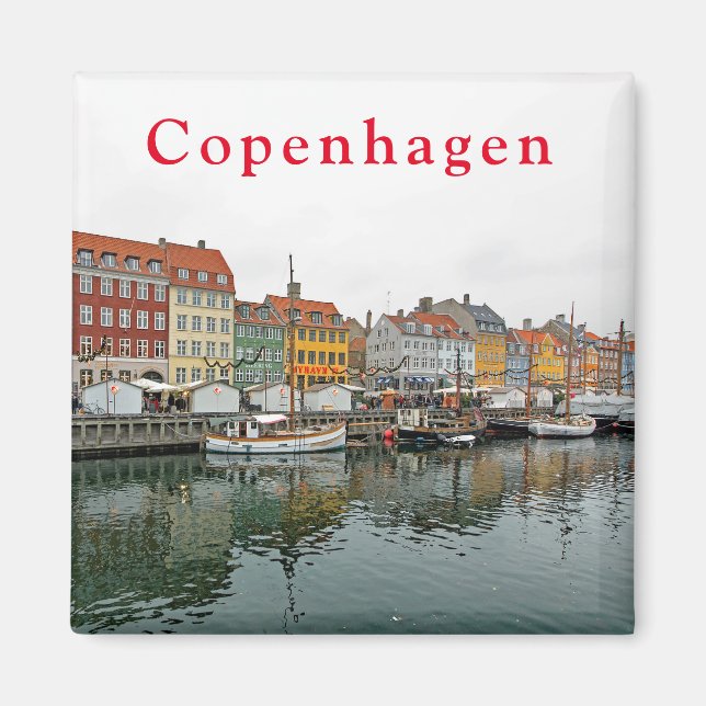 Imán Vistas de Copenhague. Nyhavn. P. 3. (Frente)