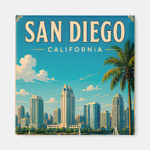 Imán 🌊 Vistas de la ciudad costera de San Diego Califo