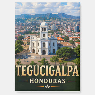 Imán Vistas de la montaña de Tegucigalpa y espíritu hon