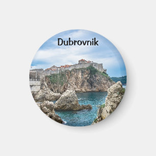 Imán Vistas de las murallas de Dubrovnik al mar