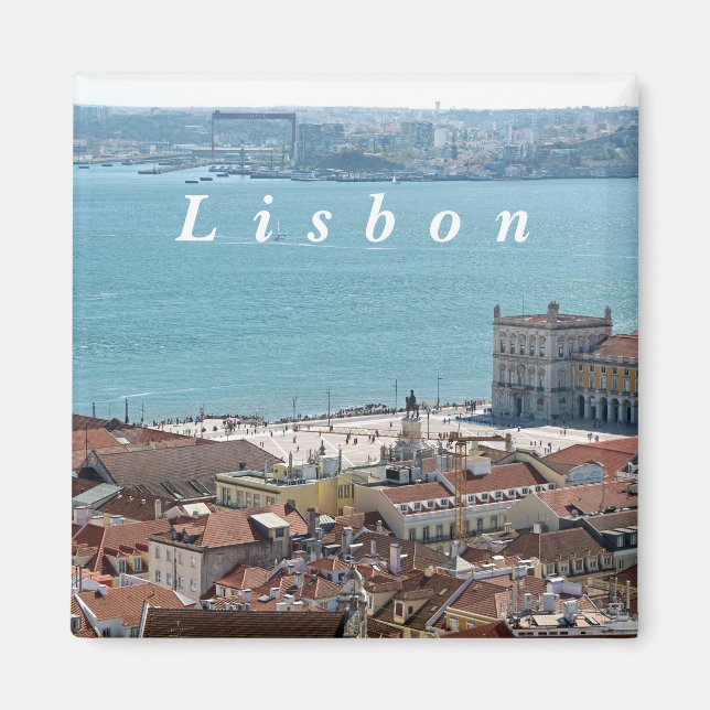Imán Vistas de Lisboa. (Frente)