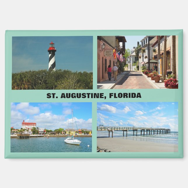 Imán Vistas de San Agustín, Florida (Anverso)