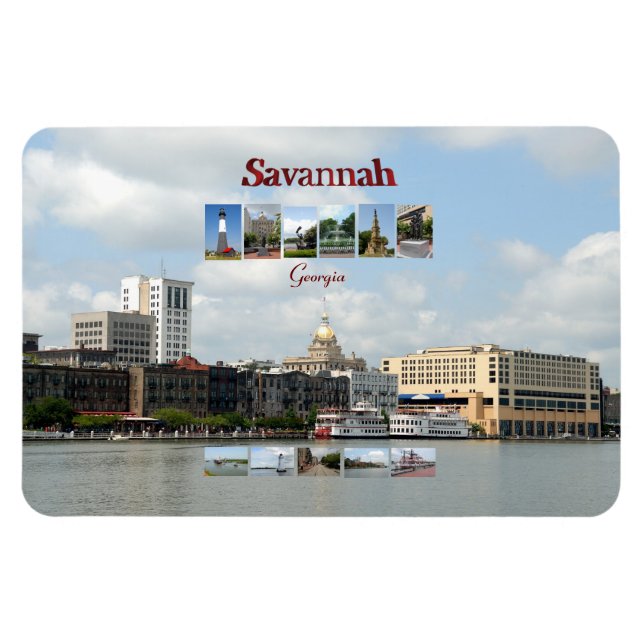 Imán Vistas de Savannah, Georgia (Horizontal)