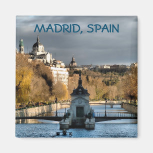 Imán Vistas junto al río Manzanares en invierno, Madrid