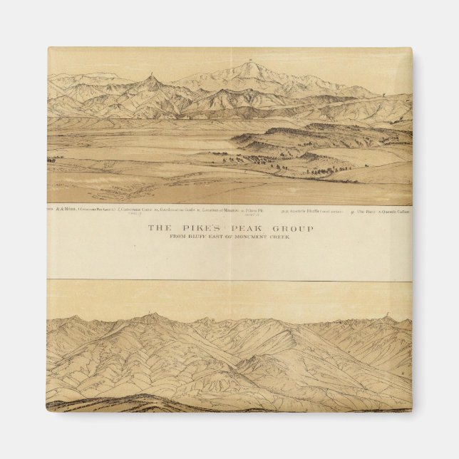 Imán Vistas panorámicas de Colorado (Frente)