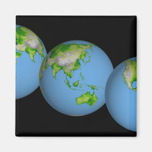 Imán Vistas topográficas del mundo