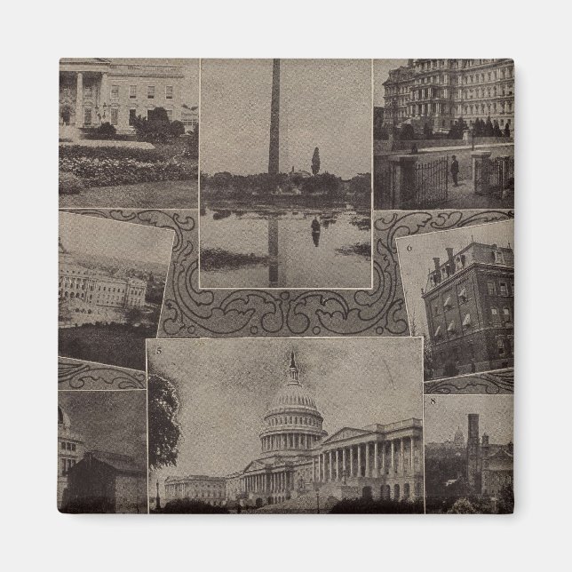 Imán Vistas Washington, DC (Frente)