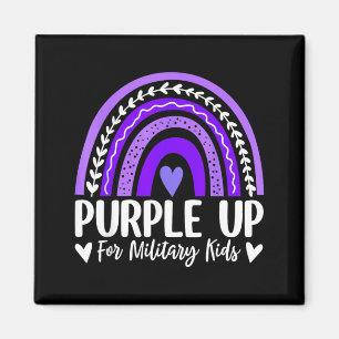 Imán Vístete de Morado para los niños militares Mes del