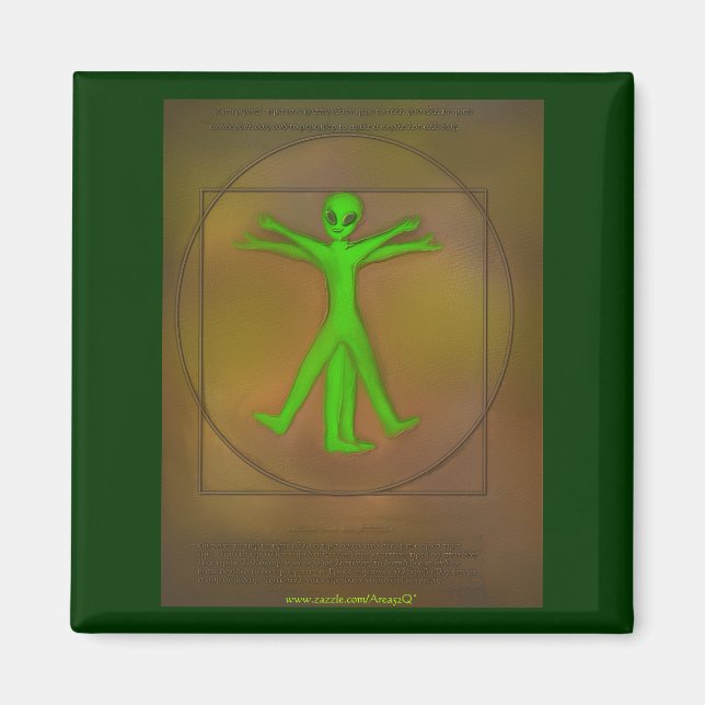 Imán Vitruvian Space Alien v2 (Frente)