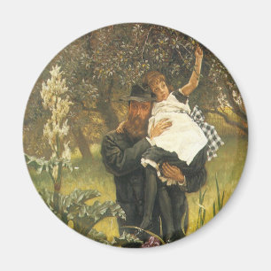 Imán Viudo por Tissot, Arte de Retrato Victoriano Vinta