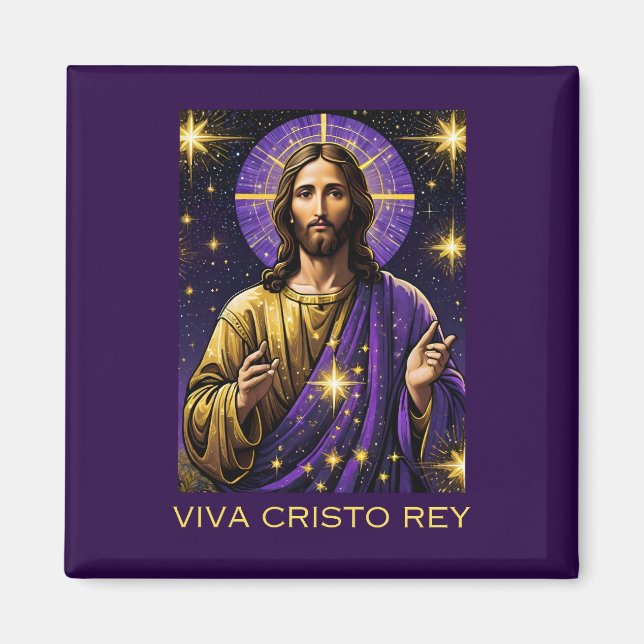 Imán Viva Cristo Rey Cristo Jesucristo Rey (Frente)