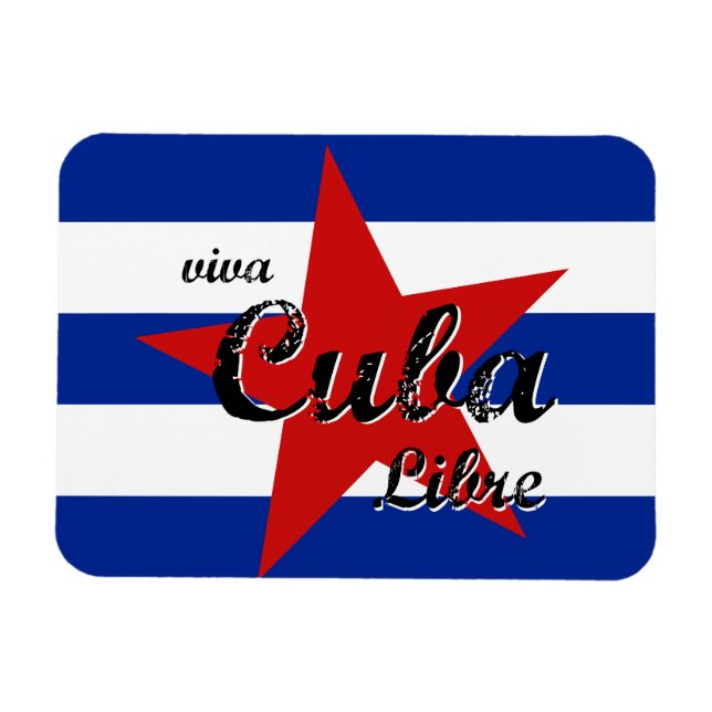 Imán Viva Cuba Libre, La Habana, Fidel Castro, Che Guev (Horizontal)