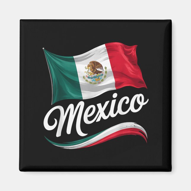 Imán Viva el Día de la Independencia de México Bandera  (Frente)