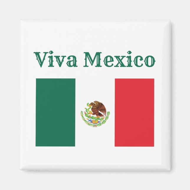 Imán Viva la bandera de México (Frente)