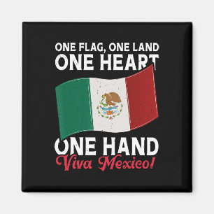 Imán Viva México - Bandera de México Día de la Independ