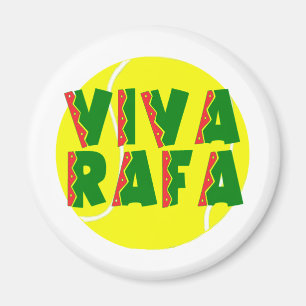 Imán VIVA RAFA con la pelota de tenis