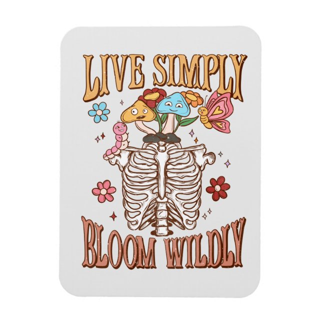 Imán Vive de forma simple, Bloom Willy - Skeleton y hon (Vertical)