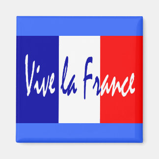 Imán Vive la Francia - Bandera francesa roja, blanca y 
