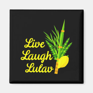 Imán Vive Ríe Lulav Etrog Feliz Sukkot Judío Sukkah 