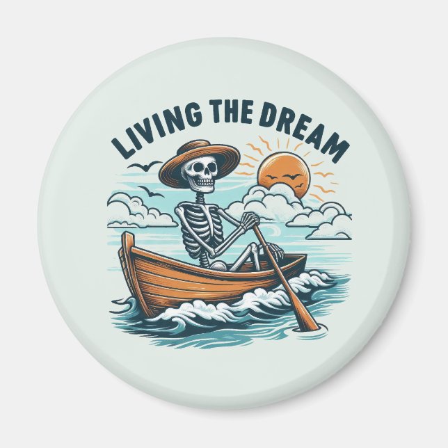 Imán Viviendo el sueño - Skeleton (2) (Frente)