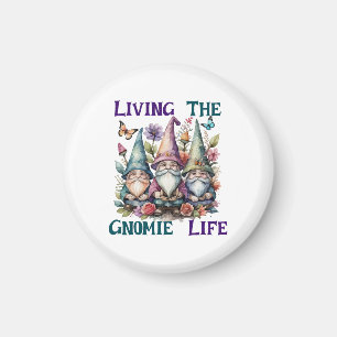 Imán Viviendo la vida de gnomo