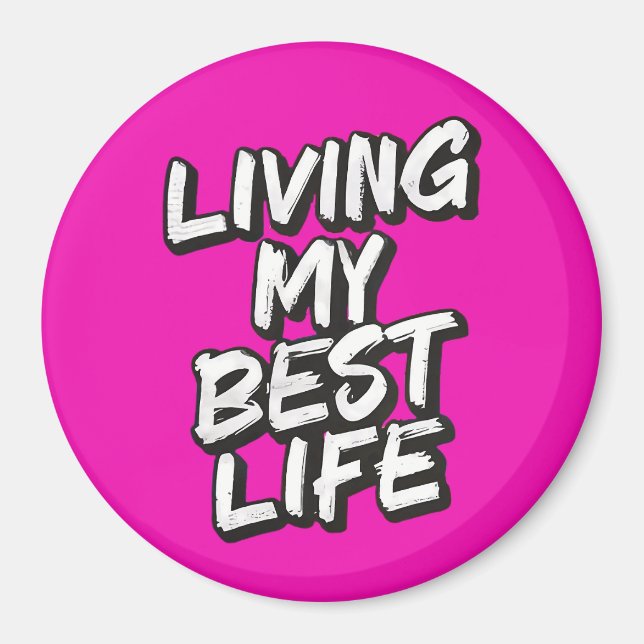 Imán Viviendo mi mejor vida (Frente)