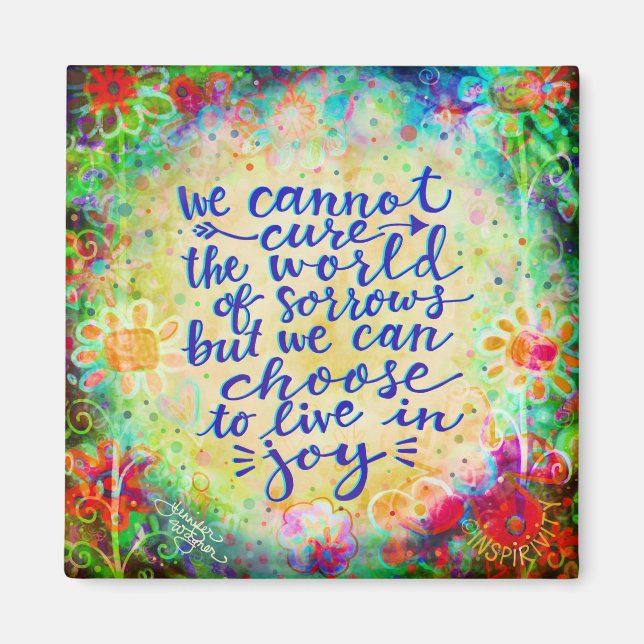 Imán Vivir con la Bonito de la alegría la inespirituali (Frente)